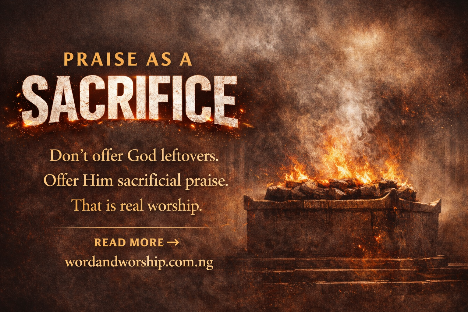 Praise as a Sacrifice