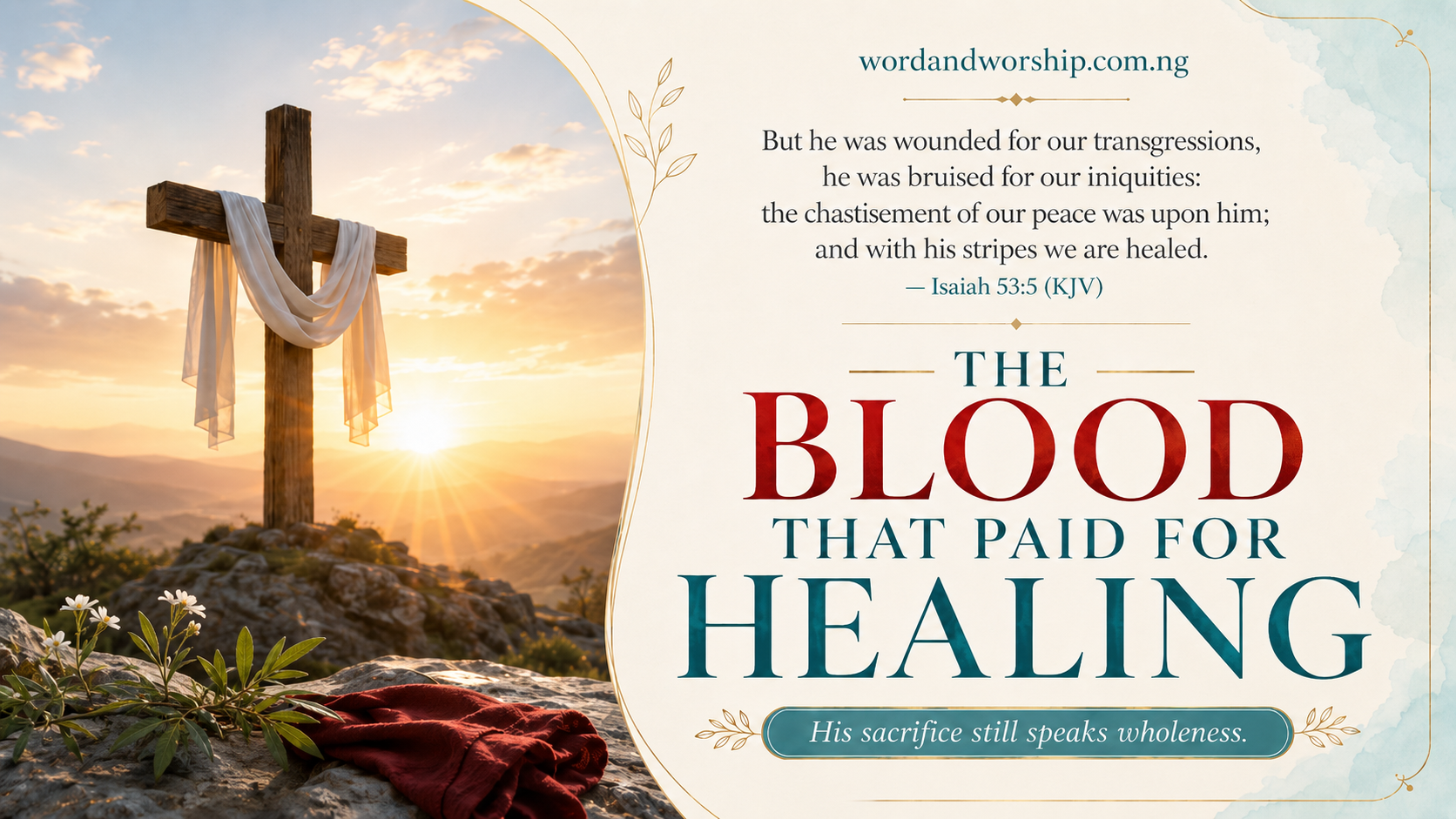 The Blood That Paid For Our Healing